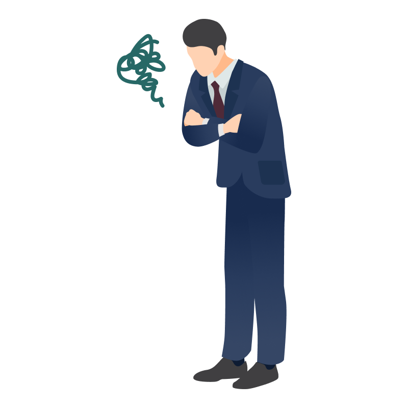 退職理由の課題を抱える企業のイメージ